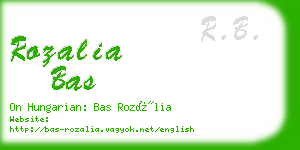 rozalia bas business card